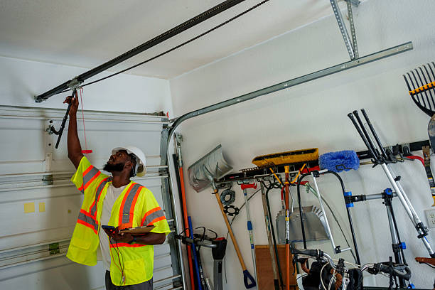Professional Garage Door technician working in Clinton, MI